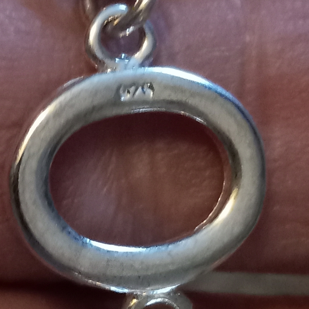 EUC Sterling Silver Key to my Heart Toggle Bracelet 8" - Picture 4 of 9
